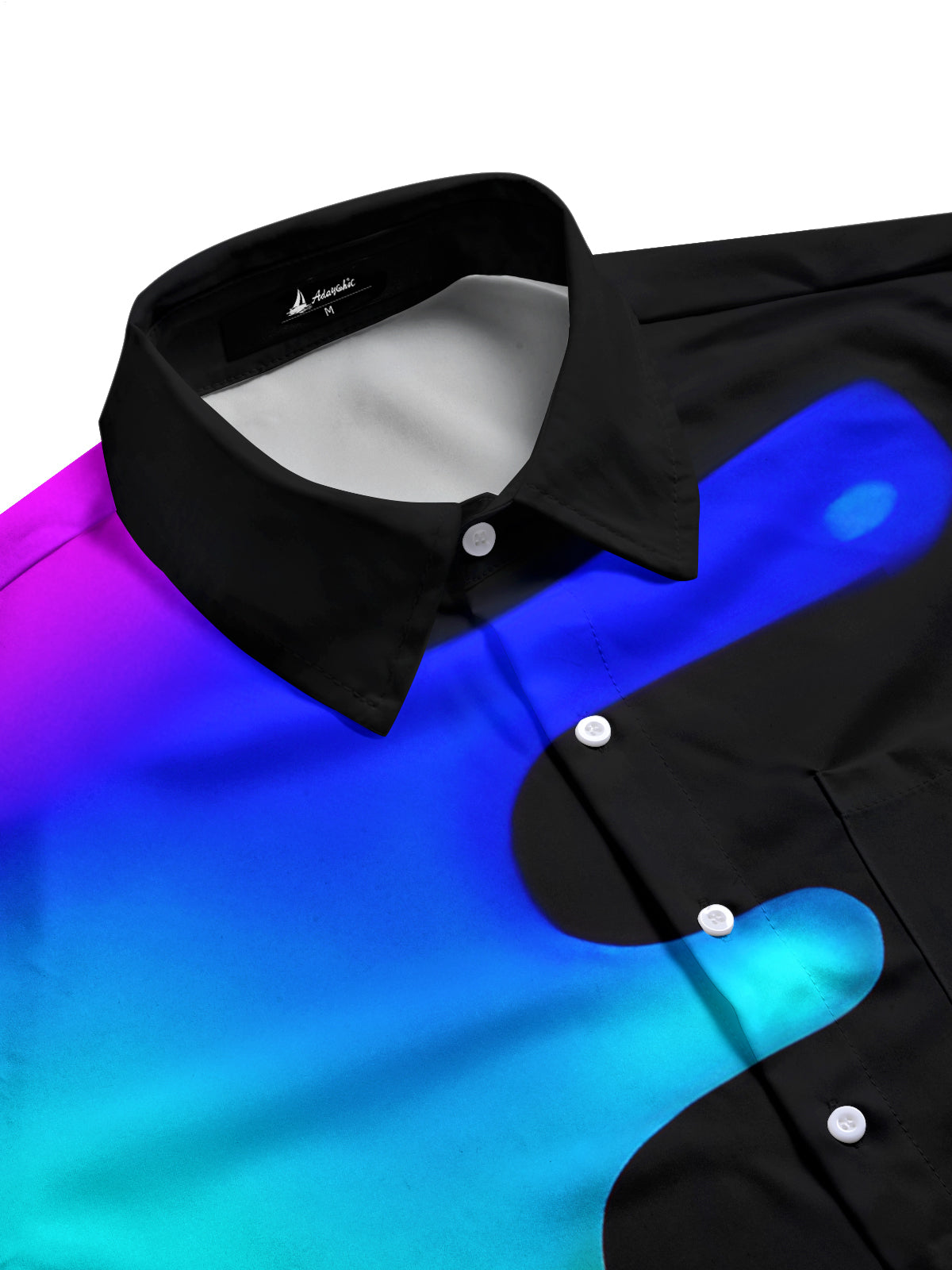 Rainbow Gradient Print Herren -Tasche Kurzarm Shirts