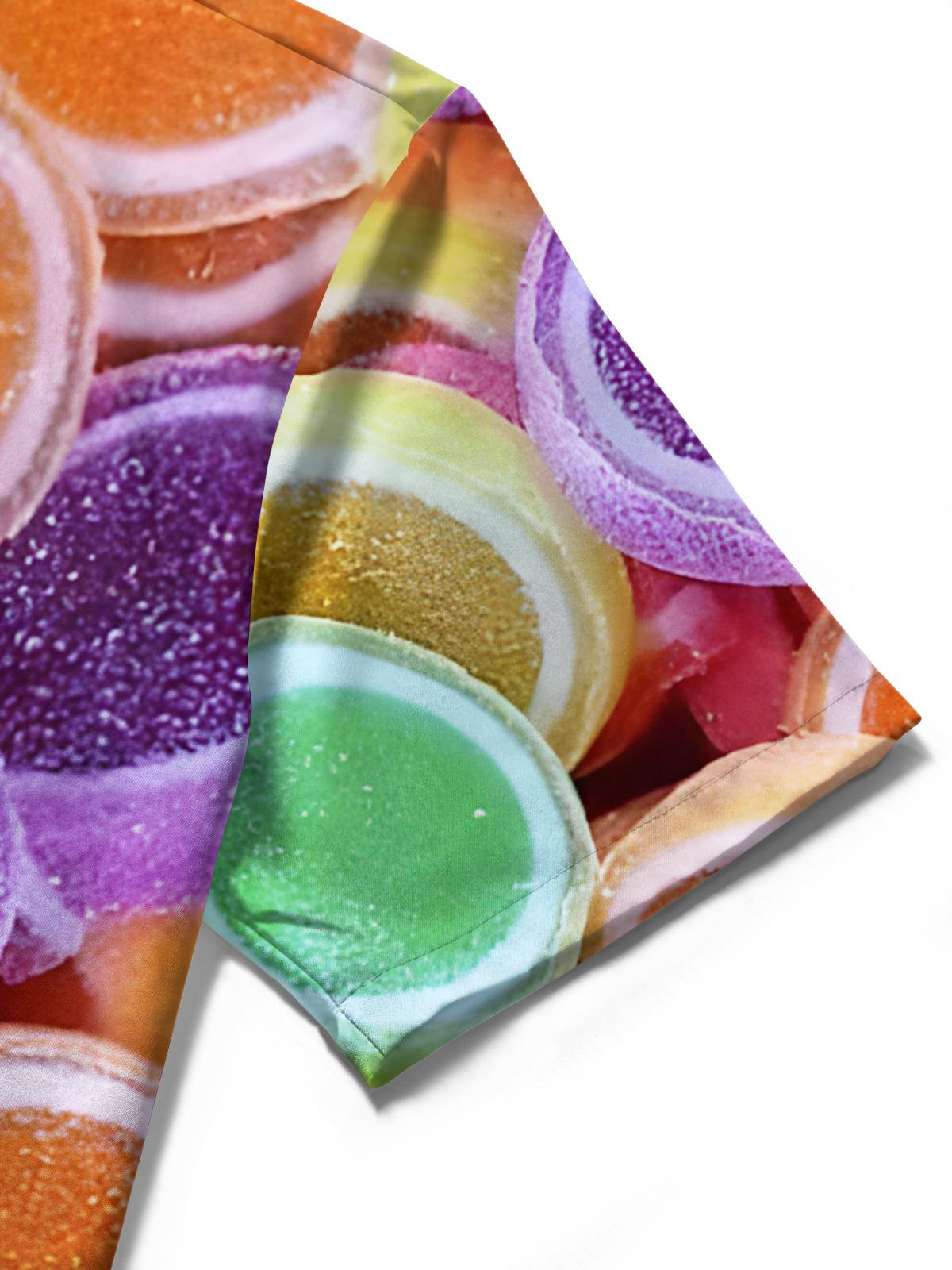 Süßwarendruck Herren -Taschen -Kurzärmel -Shirts