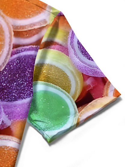 Süßwarendruck Herren -Taschen -Kurzärmel -Shirts