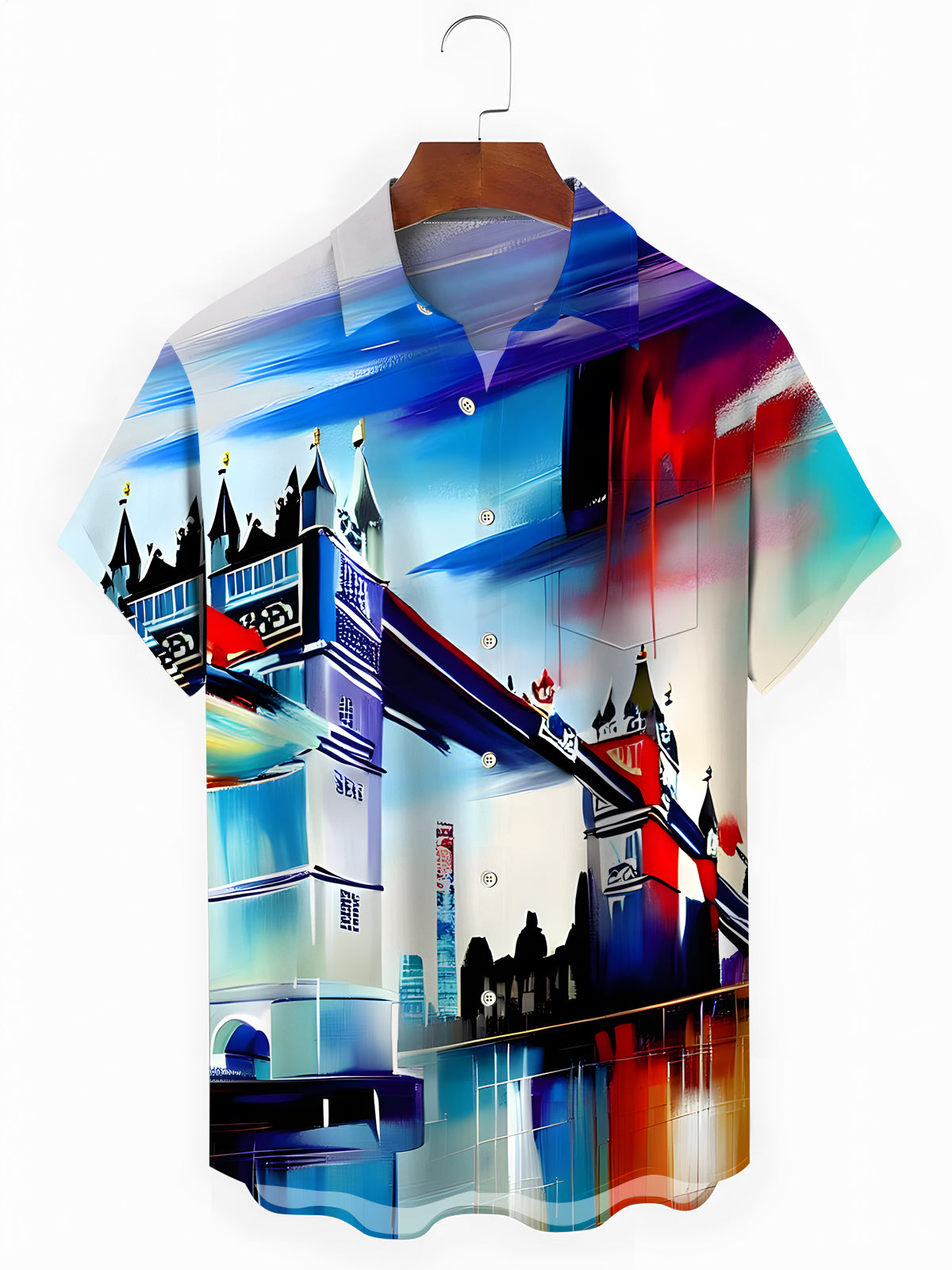 London Maltes Art Print Herren -Tasche Kurzarm Shirts