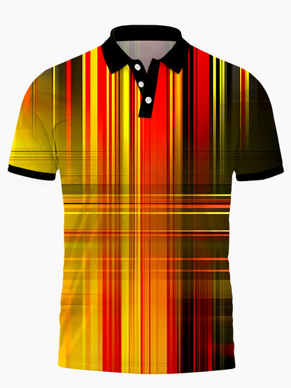 Stripe Herren -Kurzärmel -Polo -Hemd Für Männer
