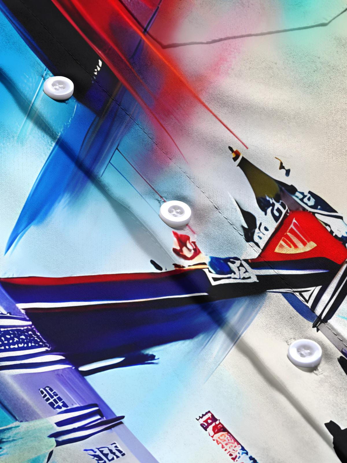 London Maltes Art Print Herren -Tasche Kurzarm Shirts