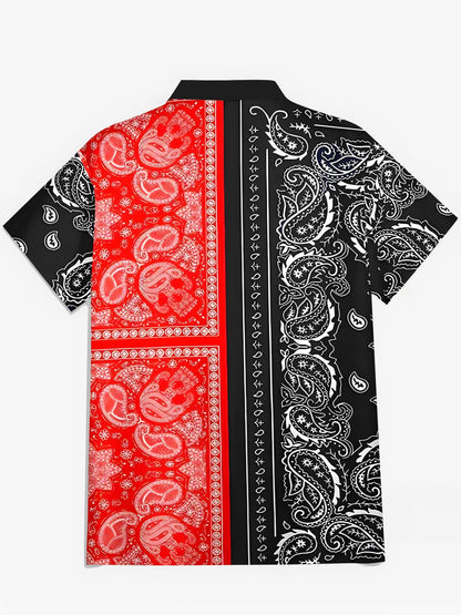 Taschenhemden Für Blumen -Männer In Kurzarm