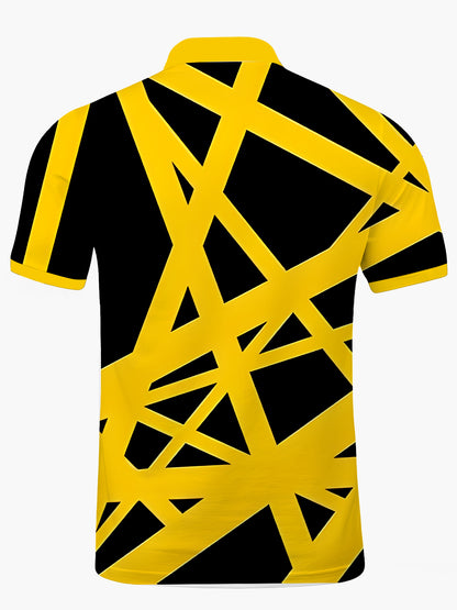 Geometrie Herren Kurzärmel -Polo -Hemd Polo -Hemd