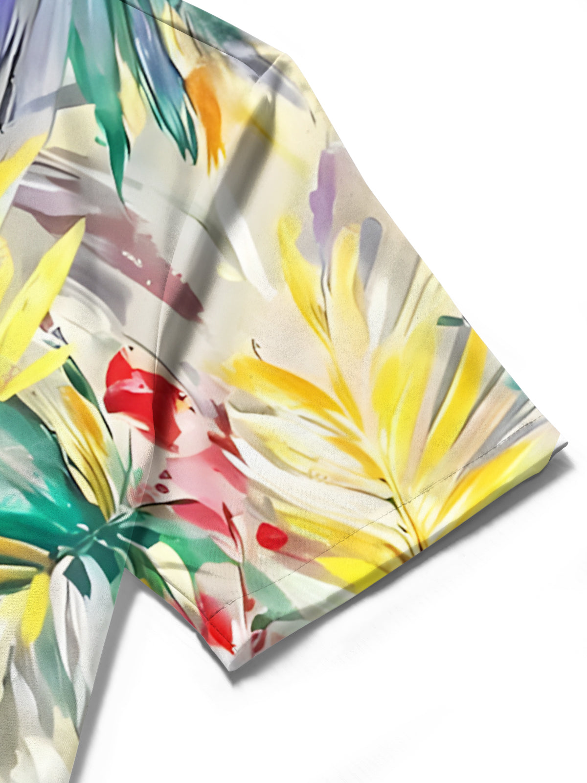 Blattdruck Herren -Tasche Kurzarm Shirts