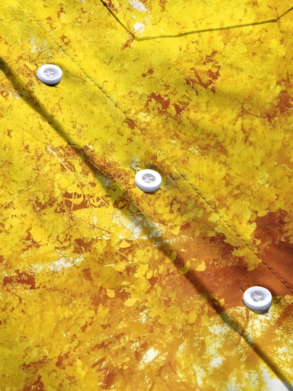 Baumdruck -Taschen -Kurzarm -Hemden Für Männer Drucken