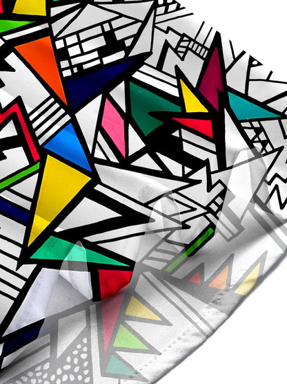 Geometrie Herren -Taschen -Kurzarmhemden