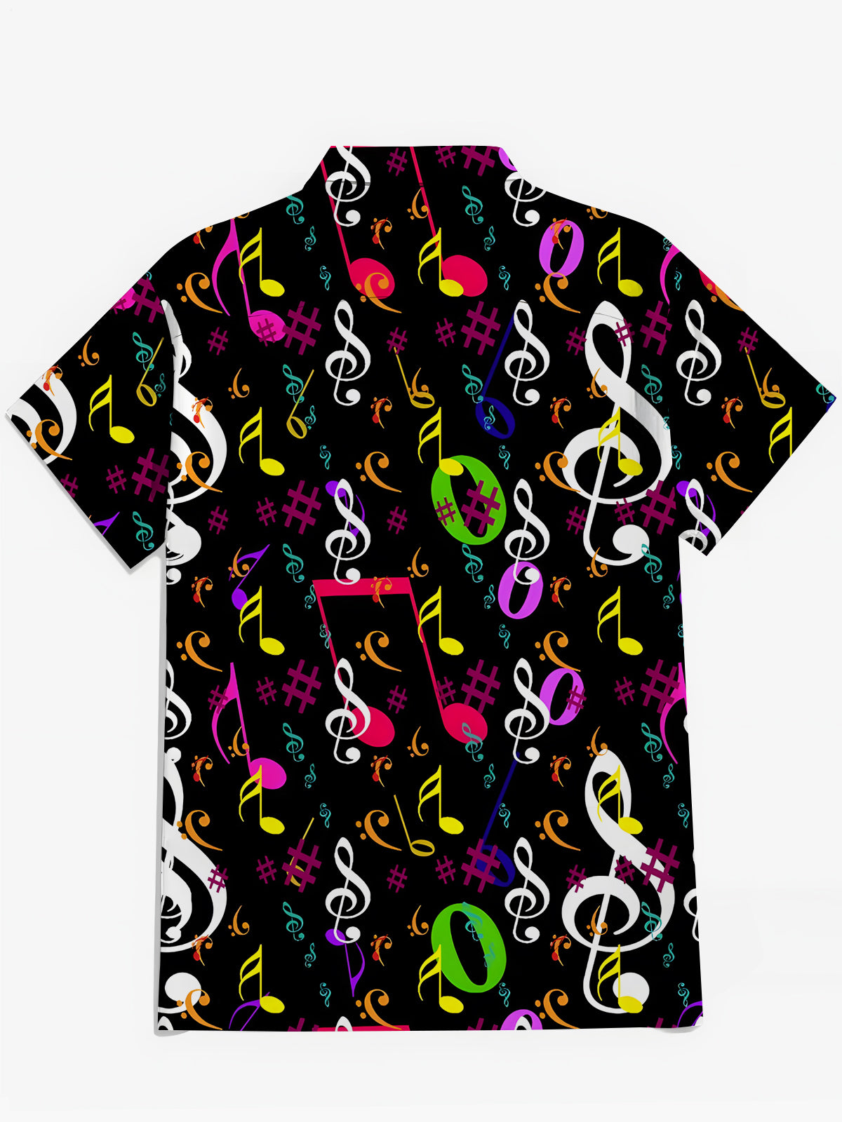 Musical Note Print Herren -Tasche Kurzarm Shirts