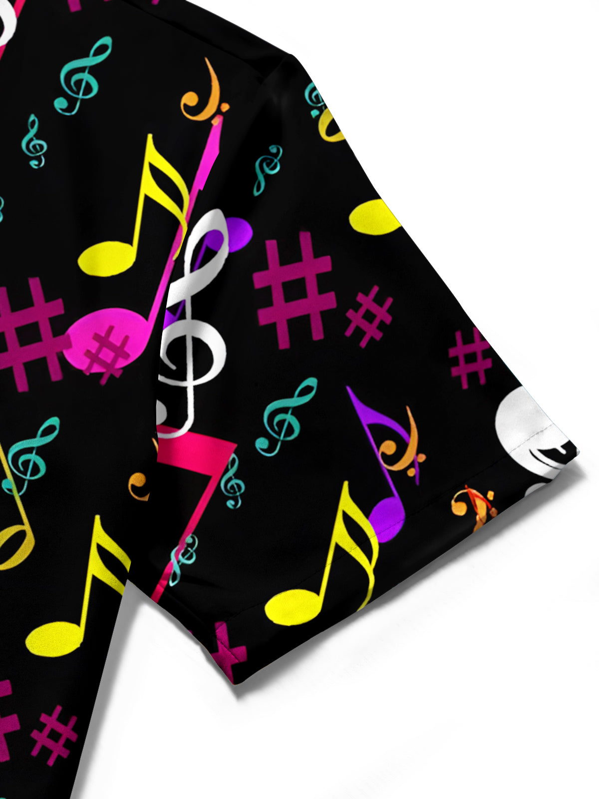 Musical Note Print Herren -Tasche Kurzarm Shirts