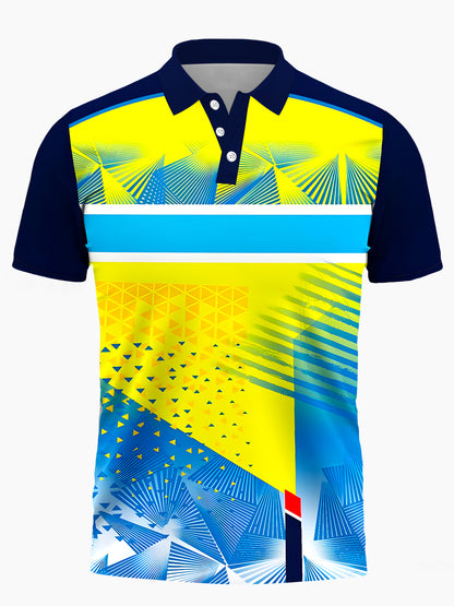Geometrie Herren Kurzärmel -Polo -Hemd Polo -Hemd