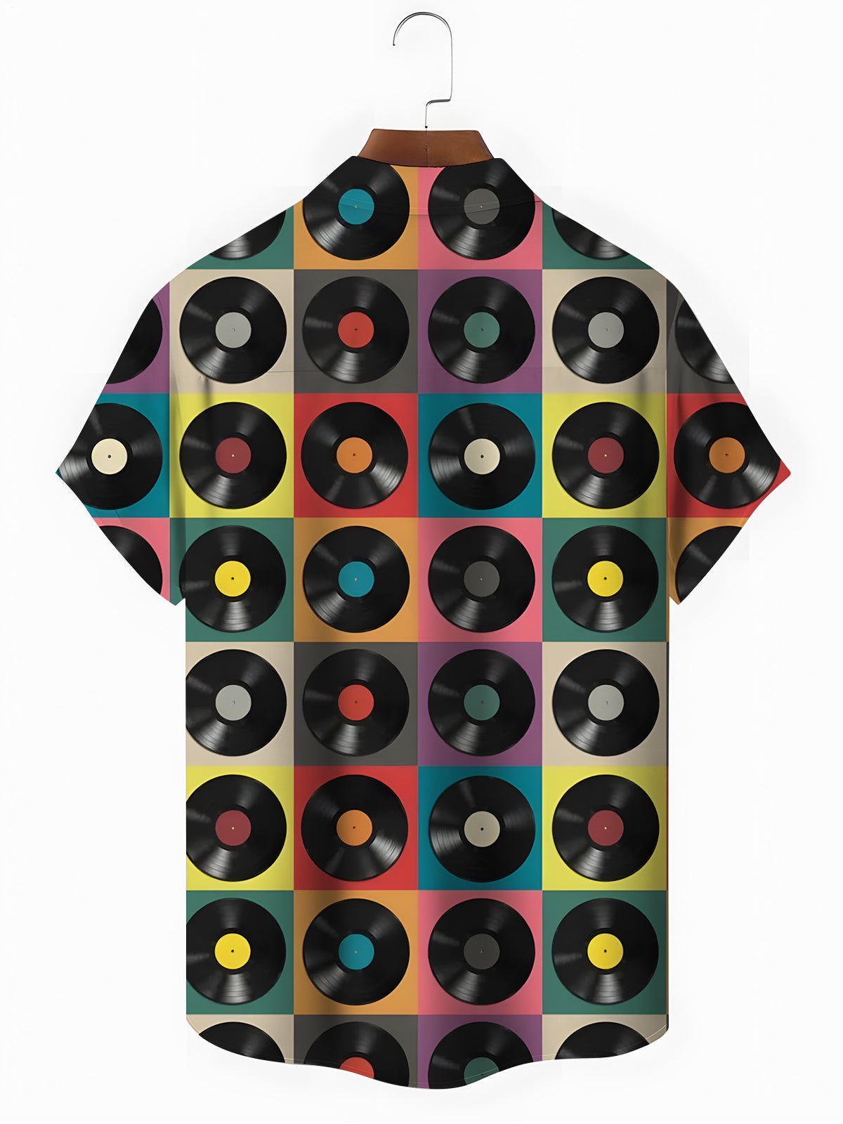 Disc -Druck -Männer -Taschen -Kurzärmel -Shirts