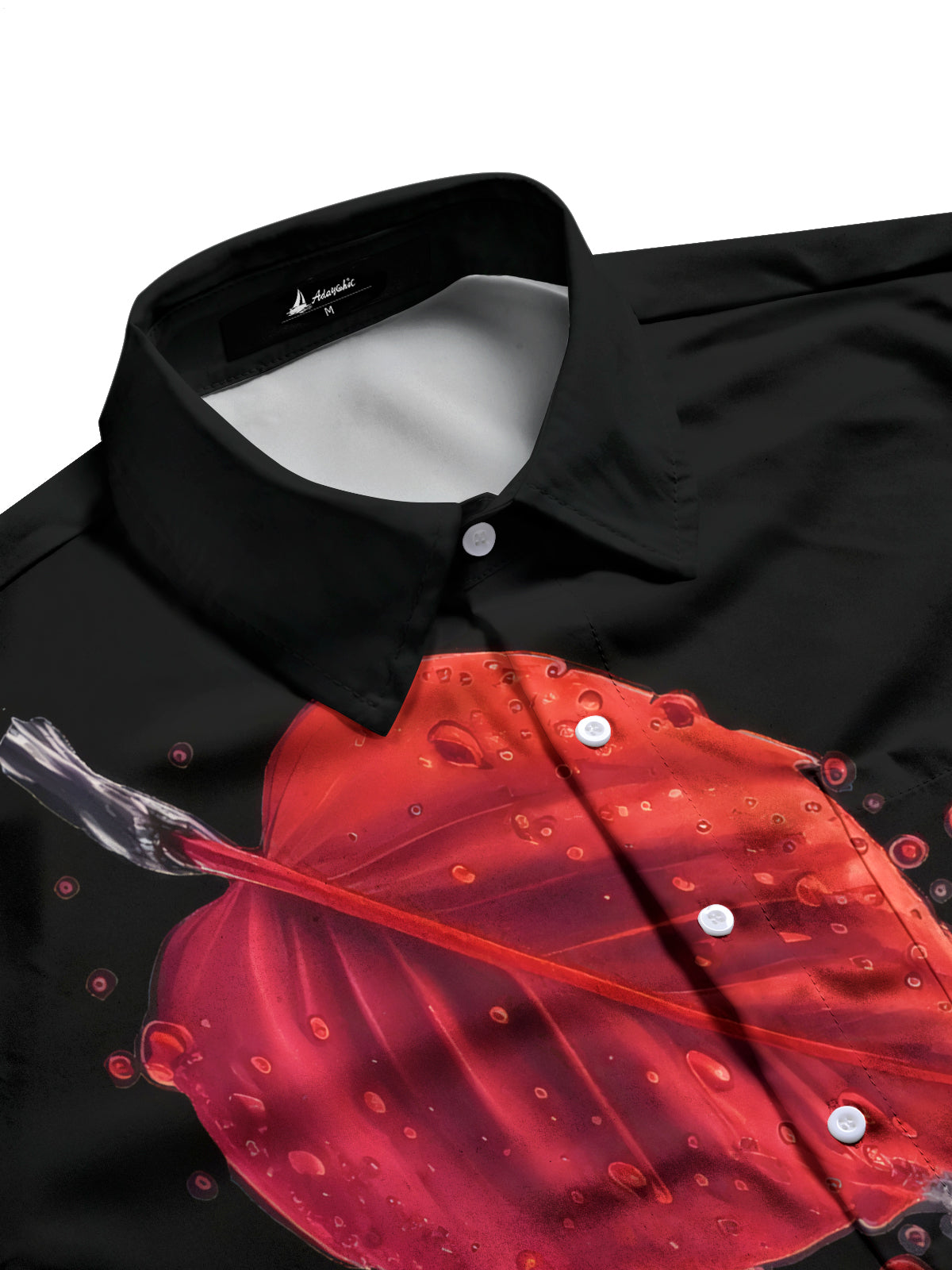 Blattdruck Herren -Tasche Kurzarm Shirts