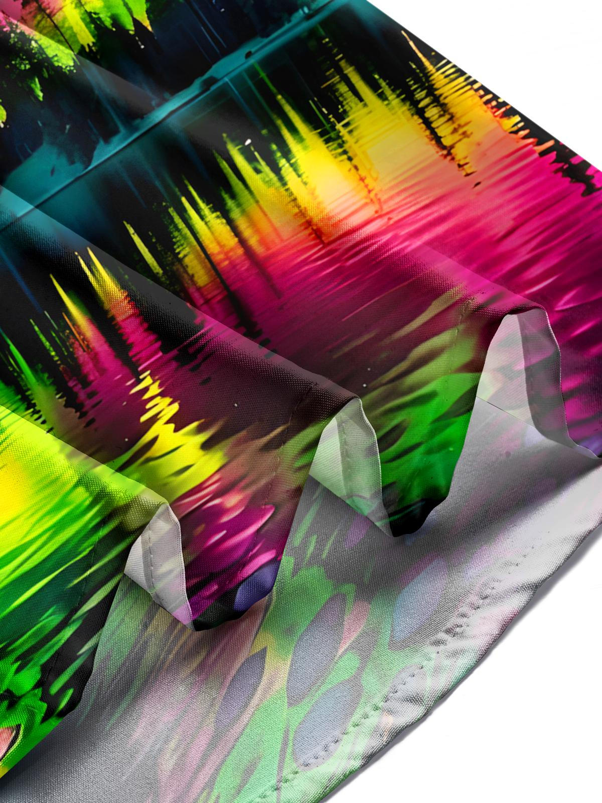 Landschaftsdruck Herren -Tasche Kurzarm Shirts