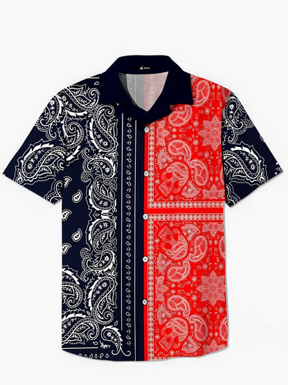 Taschenhemden Für Blumen -Männer In Kurzarm