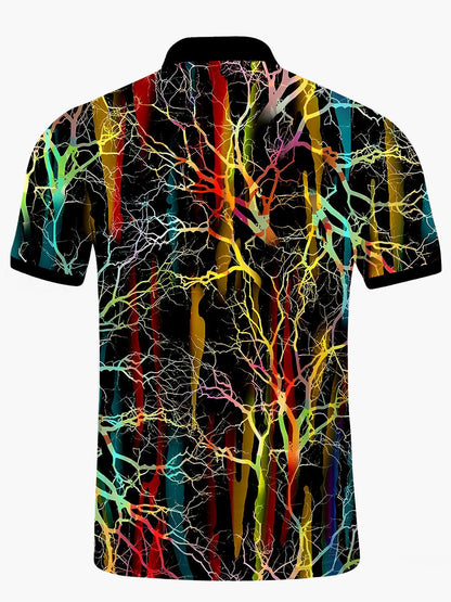 Tree Herren Kurzärmel -Polo -Hemd Mit Taste