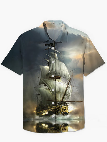 Kurzarm -Hemden Von Boot Herren Tasche