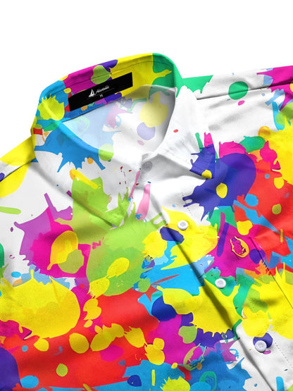 Krawattenfarbstoff -Tasche Kurzärmel -Hemden