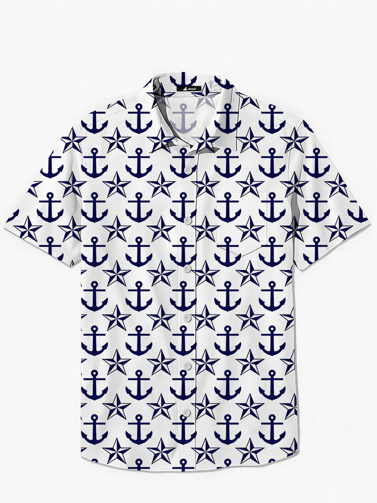 Ankerdrucken Herren -Tasche Kurzarm Shirts