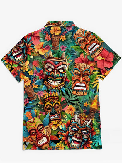 Hawaiianische Herren -Taschen -Kurzarmhemden