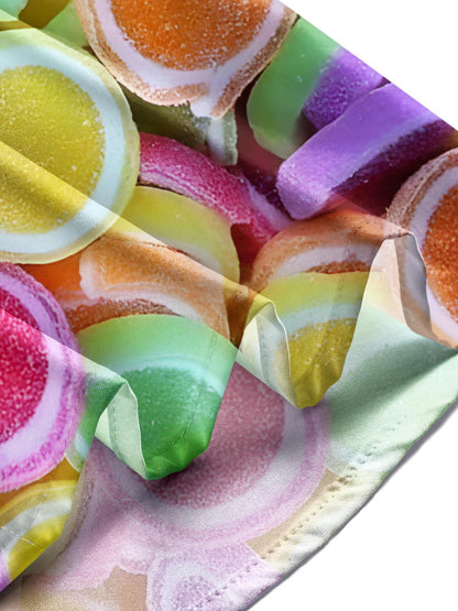 Süßwarendruck Herren -Taschen -Kurzärmel -Shirts