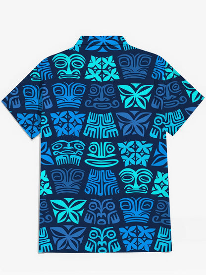 Hawaiianische Herren -Taschen -Kurzarmhemden