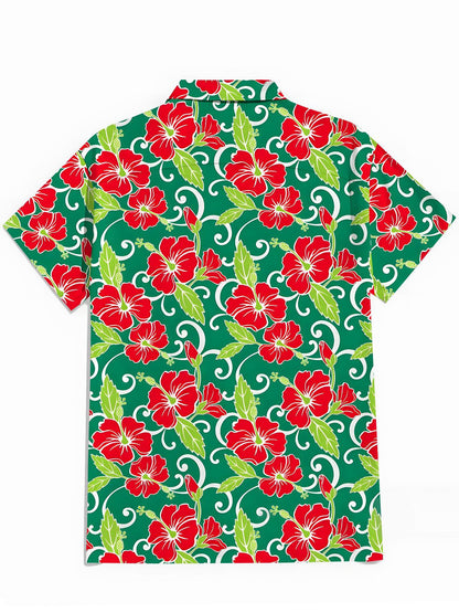 Taschenhemden Für Blumen -Männer In Kurzarm