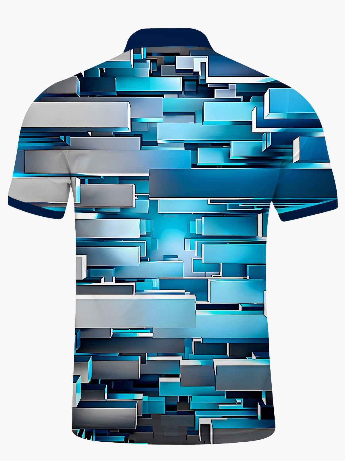 Geometrie Herren Kurzärmel -Polo -Hemd Polo -Hemd