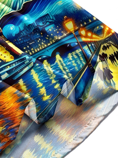 Ölmalerei Kunstdruck Herren Tasche Kurzarm Shirts