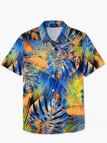 Leaf Herren -Tasche Kurzarmhemden